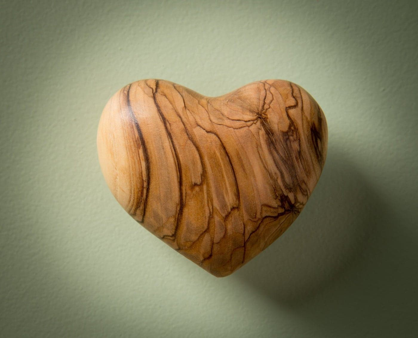Olive Wood Heart, large