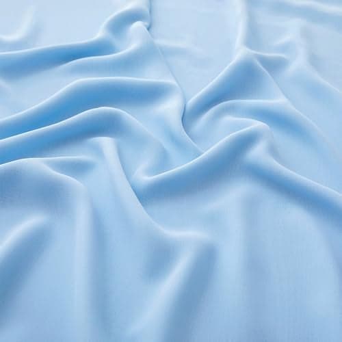 60 Wide Chiffon Fabric Sky Blue Chiffon Fabric by The Yard Soft Sheer Fabric with Drape for Wedding Arch Draping FabricBridal Wedding Dress Sewing DIY1 Yard