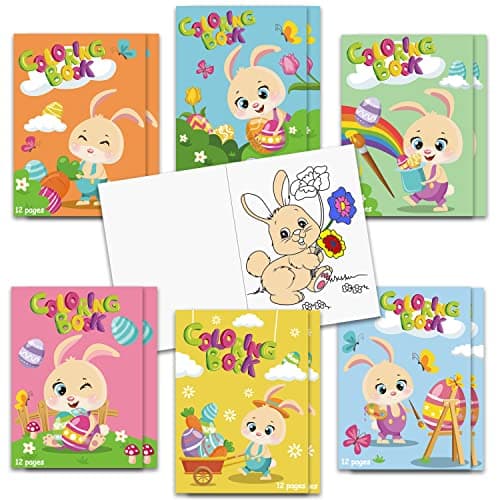 FOIMAS Easter Coloring Books12 Pack Easter Egg Bunny Coloring Books for Easter Decoration Supply