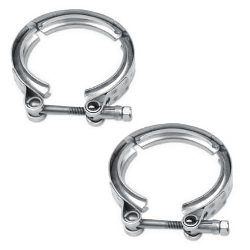 25 Inch Car V Band Clamp Stainless Steel VClamp for Flange Kit Exhaust Pipe Clamp Automotive Exhaust Clamp Replacement Accessories for Downpipes Exhaust Systems 2PCS 25