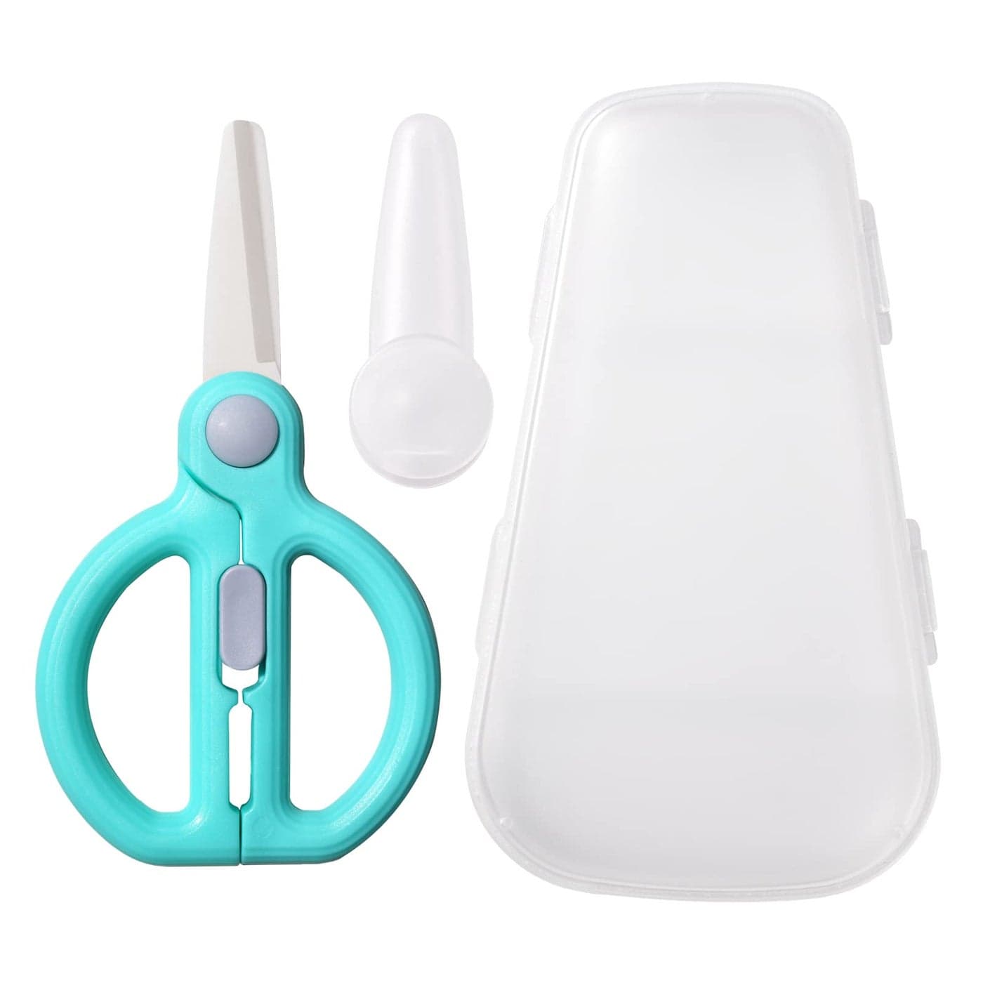 Artenny Baby Food Scissors with Travel Case Ceramic Food Scissors Kids Toddler Scissors with Safety Lock Ideal for Pizza Meats Noodles Vegetables and Fruits D