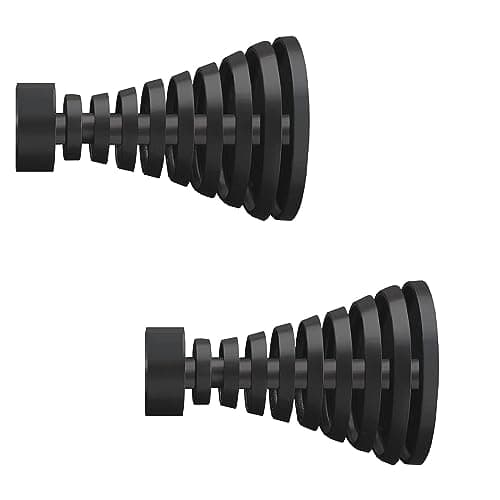 Deco Window Wood Urn Curtain Rod Finials Set of 2- Brown