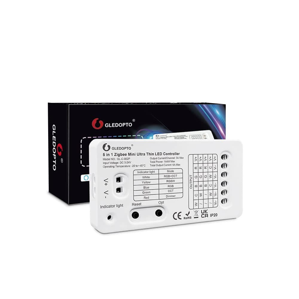 Protium ZigBee 5in1 Mini LED Strip Controller Work with Hue Bridge Echo PlusLightify Hub Tuya Zigbee Hub support apple home kit