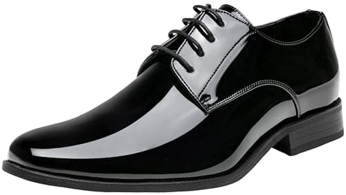 Jousen Mens Dress Shoes Formal Business Oxford Shoe Tuxedo Dress Shoes for Men (AMY9051A Black 9)