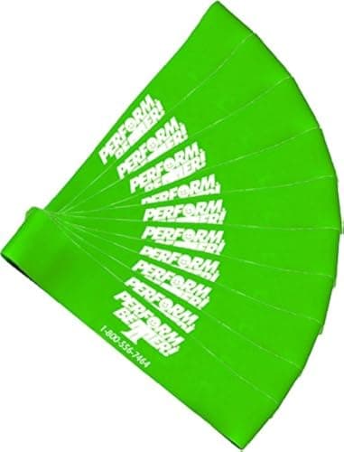 Perform Better Mini Exercise Bands 10 PCS Green Medium Resistance 9" x 2"