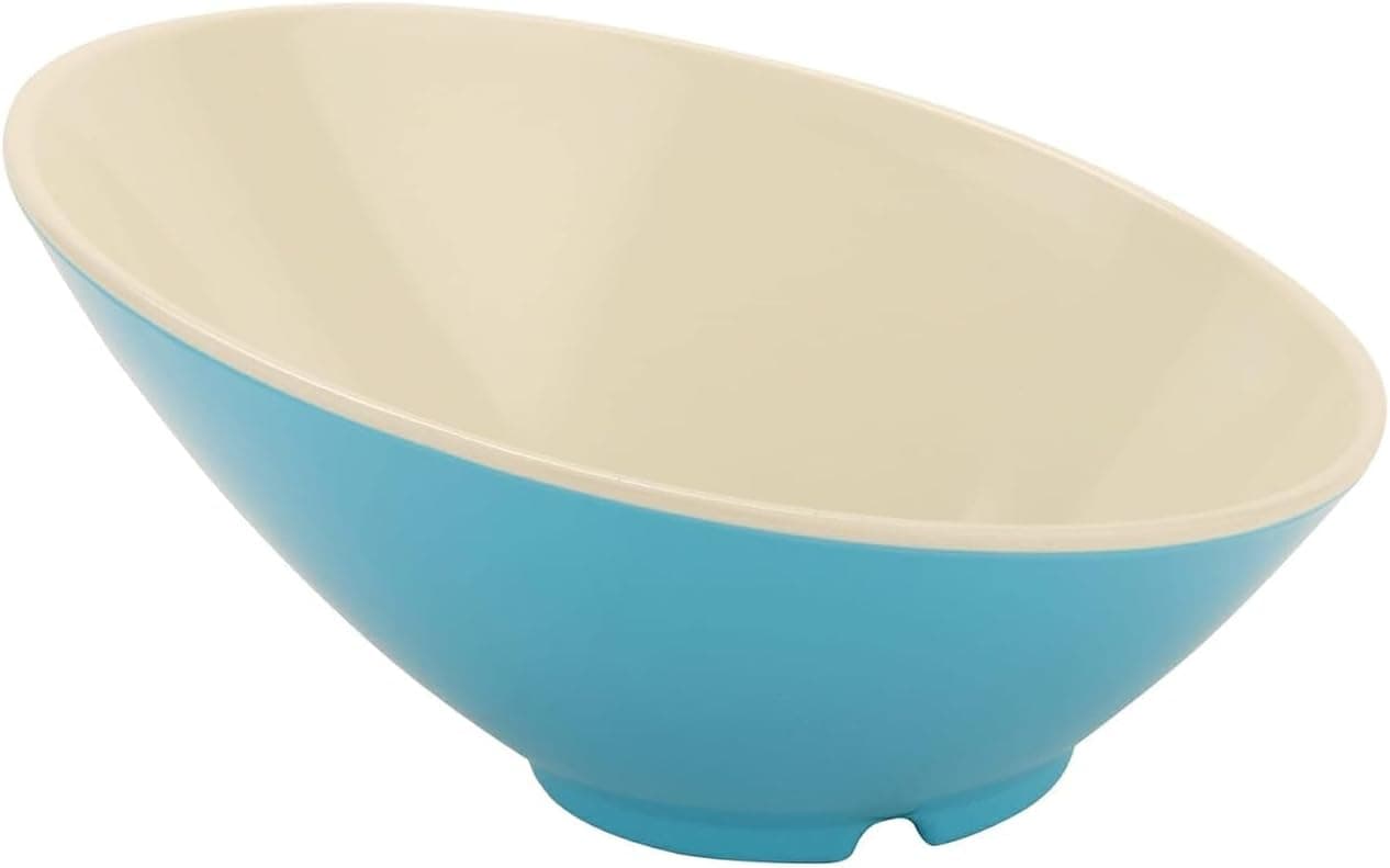 GET B792SE Angled Cascading Serving Bowl for Salads Rice and Dessert 24 Ounce 925 Seabreeze Blue