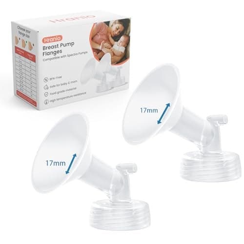 Hranio Breast Pump Parts Compatible with 17mm Spectra Flange 17mm Spectra Replacement Pump Parts s1 s2 (Flange 17mm 2 Pcs)