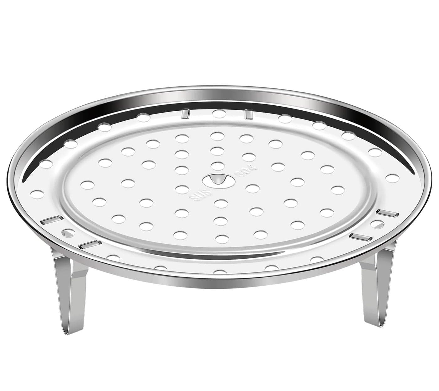 Mini Skater 1 Pack Stainless Steel Steamer Rack Stand Thicken Pressure Cooker Canning Racks with Detachable Legs for Stock Pot Steaming Tray Pans 696inch