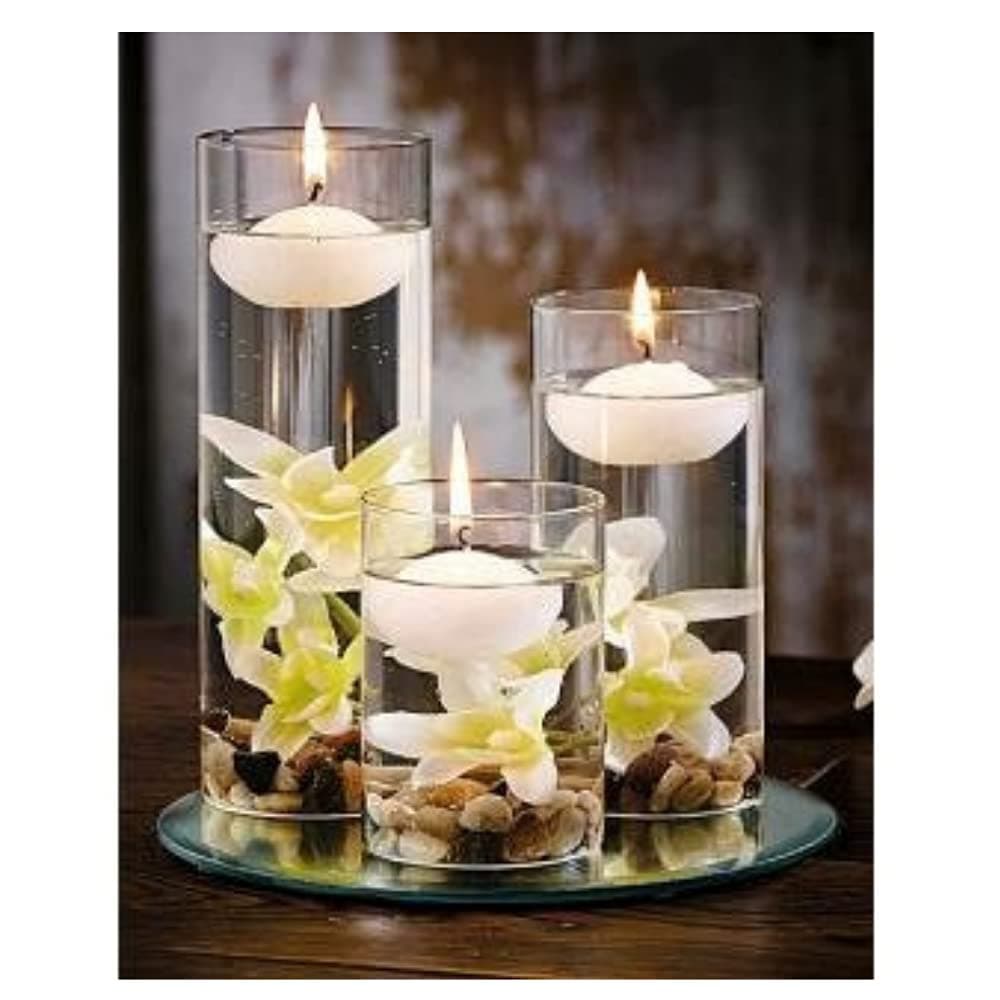 Gmall Wax Nugget Floating Candles White Pack Of 25 Unscented 3 x 5 Centimeters