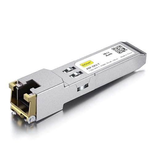 10Gtek 10/100/1000Base-T Copper SFP, Auto-Negotiation SFP to RJ45 Mini-GBIC Transceiver for Cisco GLC-T(10/100/1000)/SFP-GE-T(10/100/1000)