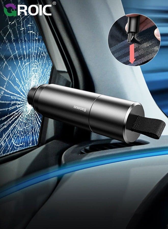 Grey Car Safety Hammer Emergency Escape Tool One Second Window Breaker Seatbelt Cutter Glass Life-Saving Artifact