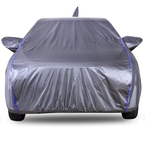 Autofact 210D SuperDuper Waterproof Car Cover for Volkswagen Vento | Mirror & Antenna Pockets, UV & Heat Resistant, Windproof, Scratchproof & Dustproof, Grey Color