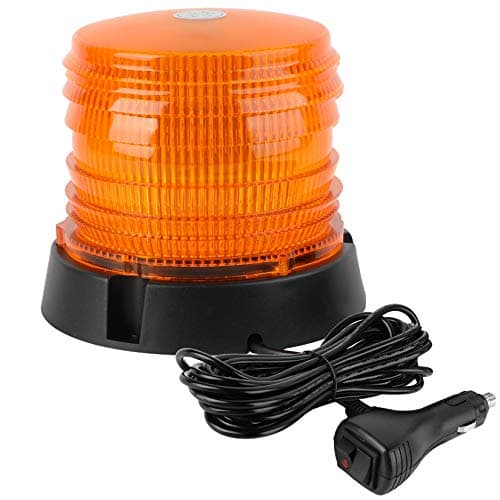 ASPL LED Warning Flash Beacon Lights, 60 LED Amber Warning Safety Flashing Strobe Lights with Magnetic and 16 ft Straight Cord for Vehicle Truck Tractor Golf Carts UTV Car Bus,12V-24V