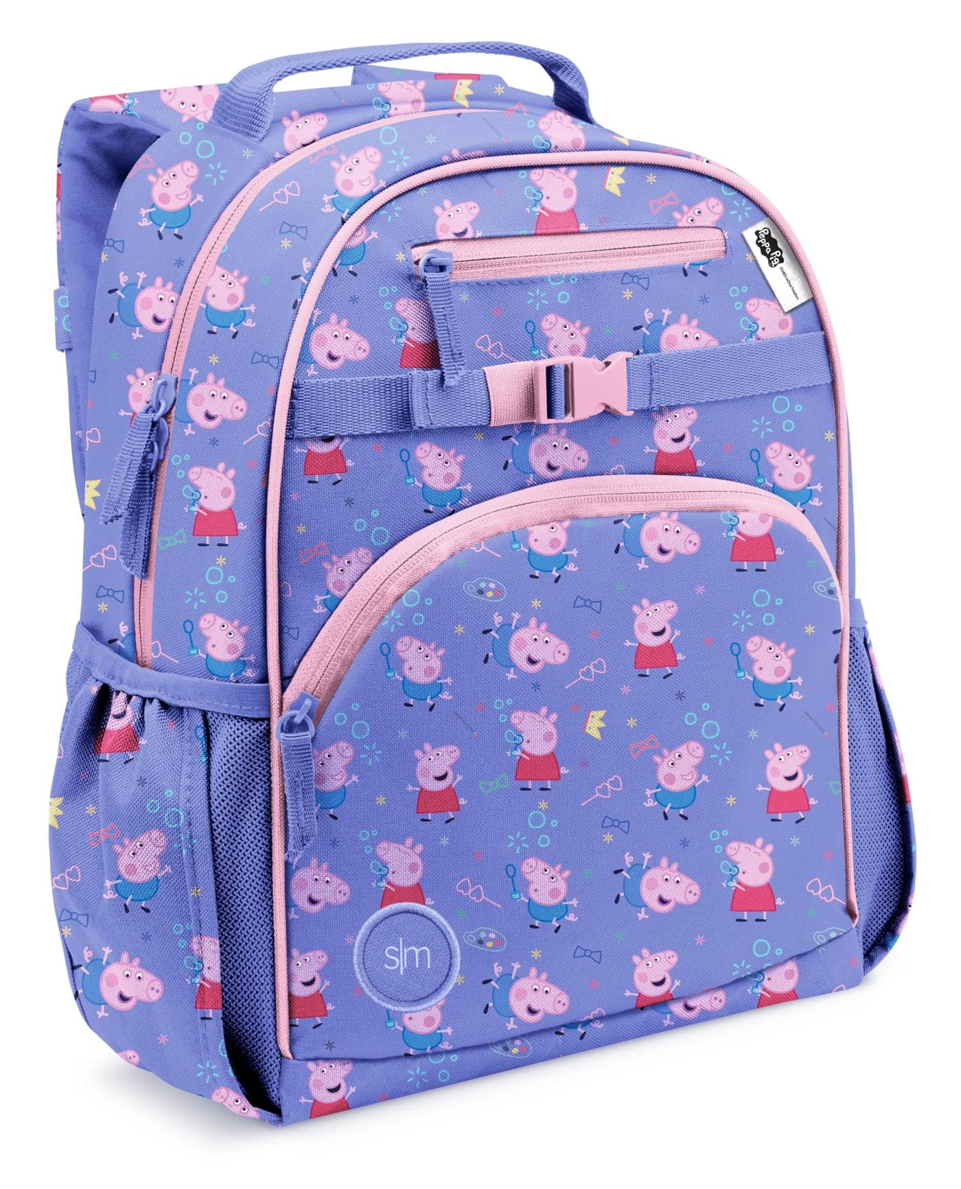 Simple Modern Medium Peppa Pig Toddler Backpack for School Girls and Boys | Kindergarten Elementary Kids Backpack | Fletcher Collection | Kids - 15" tall | Bubbles