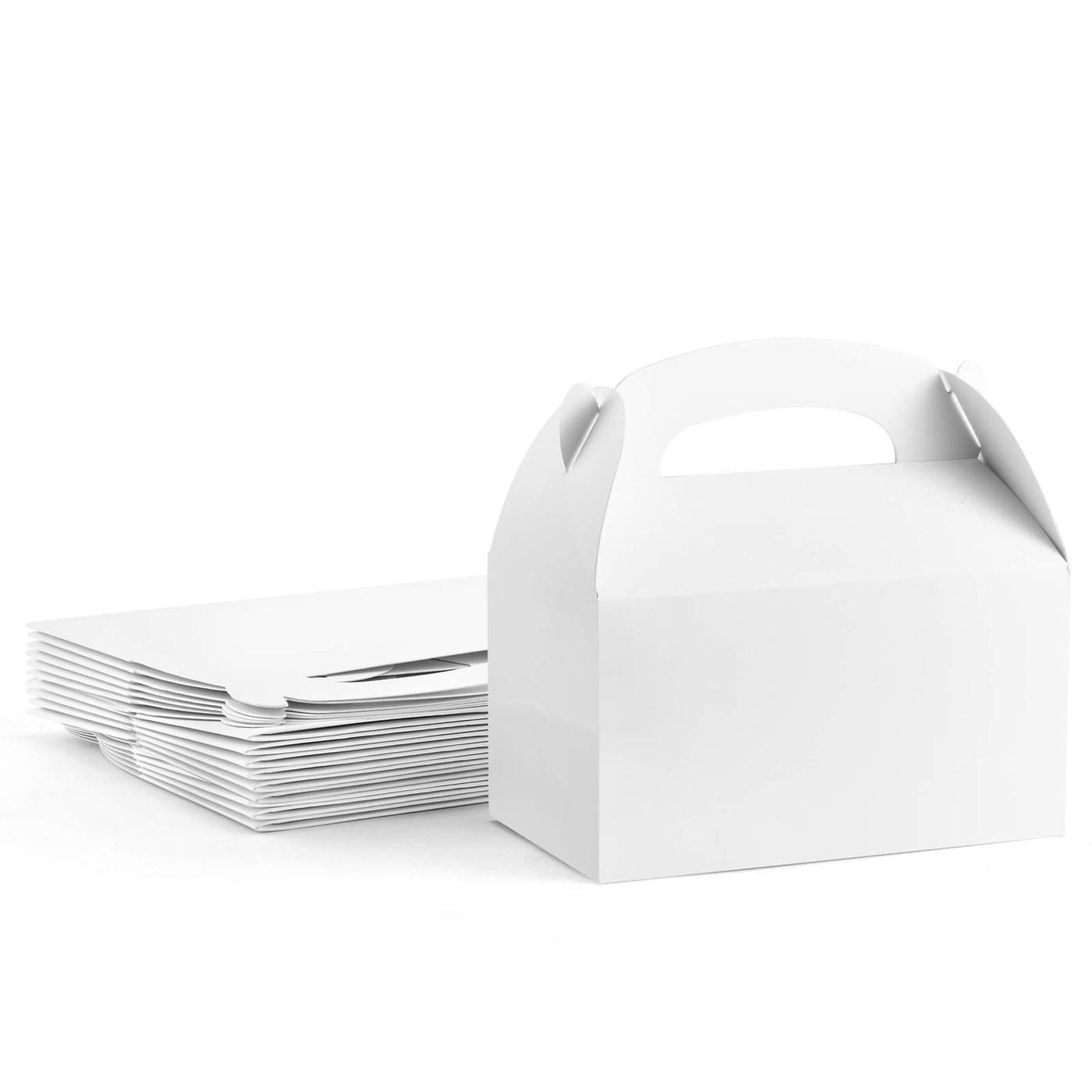ValBox Treat Boxes 30 Pack White Paper Gable Gift Boxes Goodies Favor Box for Kids Birthday Party Wedding Baby Shower 62 x 35 x 35 Inches