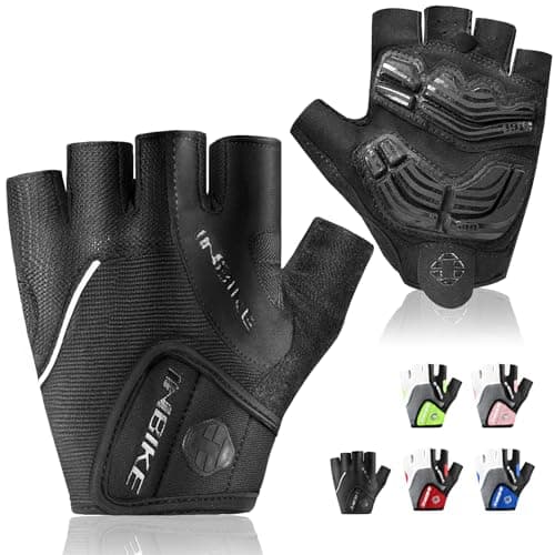 INBIKE Bike Bicycle Gloves 5mm Gel Pad Half Finger Cycling Gloves Black XX-Large