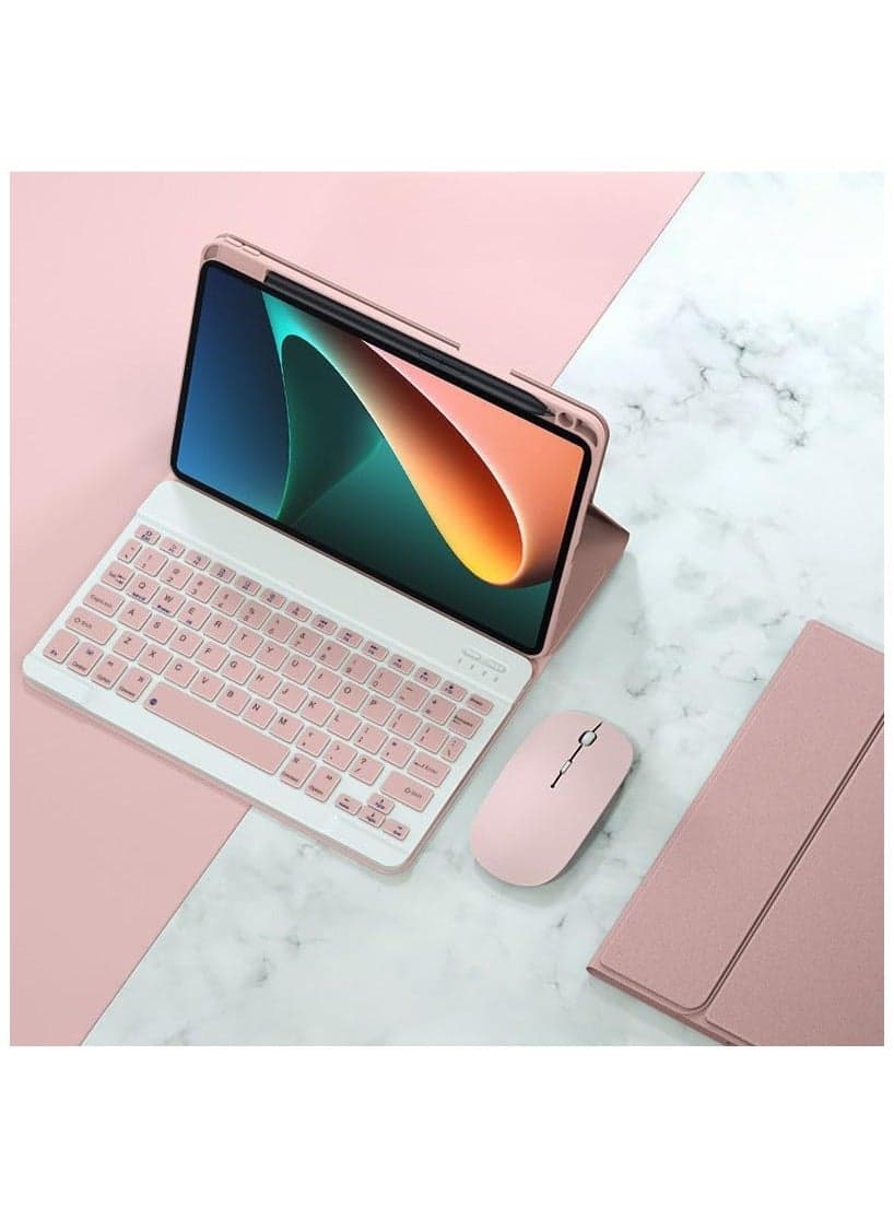 Arabic and English Keyboard Case Compatible with Honor Pad X8a 11 Inch (2024) with Detachable Bluetooth Keyboard Mouse Protective Case with Pen Slot