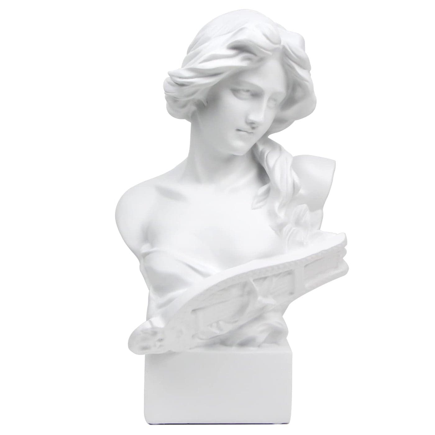 Norrclp Greek Statue of Musical Goddess Classic Roman Head Bust Greek Mythology Sculpture for Living Room Home Shelf Decor Goddess118in