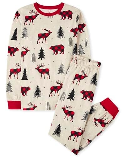 The Childrens Place baby girls Family Matching Christmas Holiday Sets Snug Fit 100 Cotton Adult Big Kid Toddler Pajama Set Buff Bear 3XLarge US