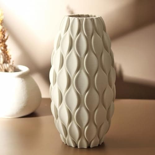 Habere India-All The Cultures Fabricating India Flower Pot for Living Room | Table Decor | Vase for Living Room | Home Decor Items | Ceramic Flower Vase (L17.5xW17.5xH31.5 CM)