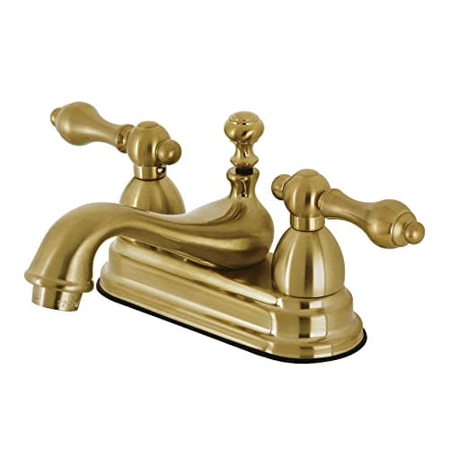 Kingston Brass KS3607AL Restoration 4 Centerset Bathroom Faucet Brushed Brass638 x 45 x 306