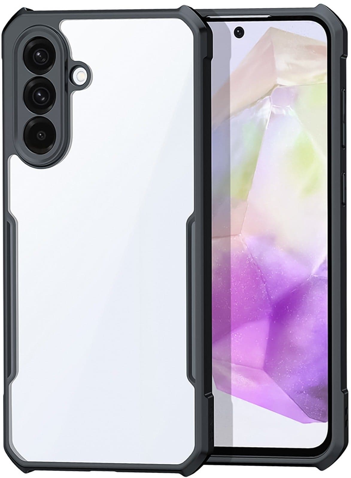 For Samsung Galaxy A36 Case, Camera Lens Protection Back Cover, TPU+PC Shockproof Bumper Mobile Phone Case, Anti-Yellowing Slim Fit Protective Casing