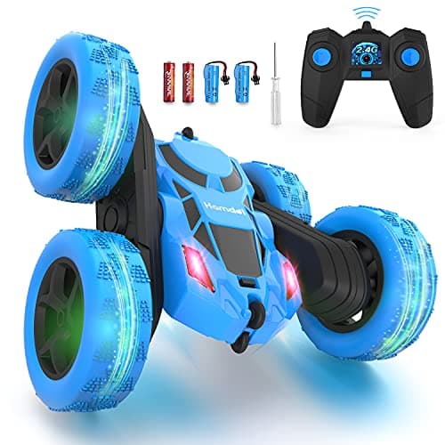 Hamdol Remote Control Car for Kids 360 Rotating RC Stunt Car DoubleSided 4WD Electric Vehicle with LED Lights 24GHz Rechargeable Toy Cars for Boys Girls Age 6 7 8 9 10 11 12 Birthday Gift