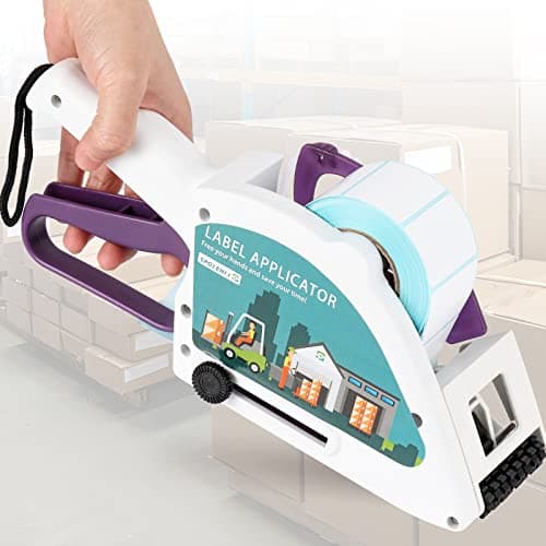 Spolehli Label Applicator Portable Barcode Applicator Gun Manual Label Applicator Round Square Flat Bottle Labeling Machine Hand Held Sticker Labeler for 1 3 Label Core