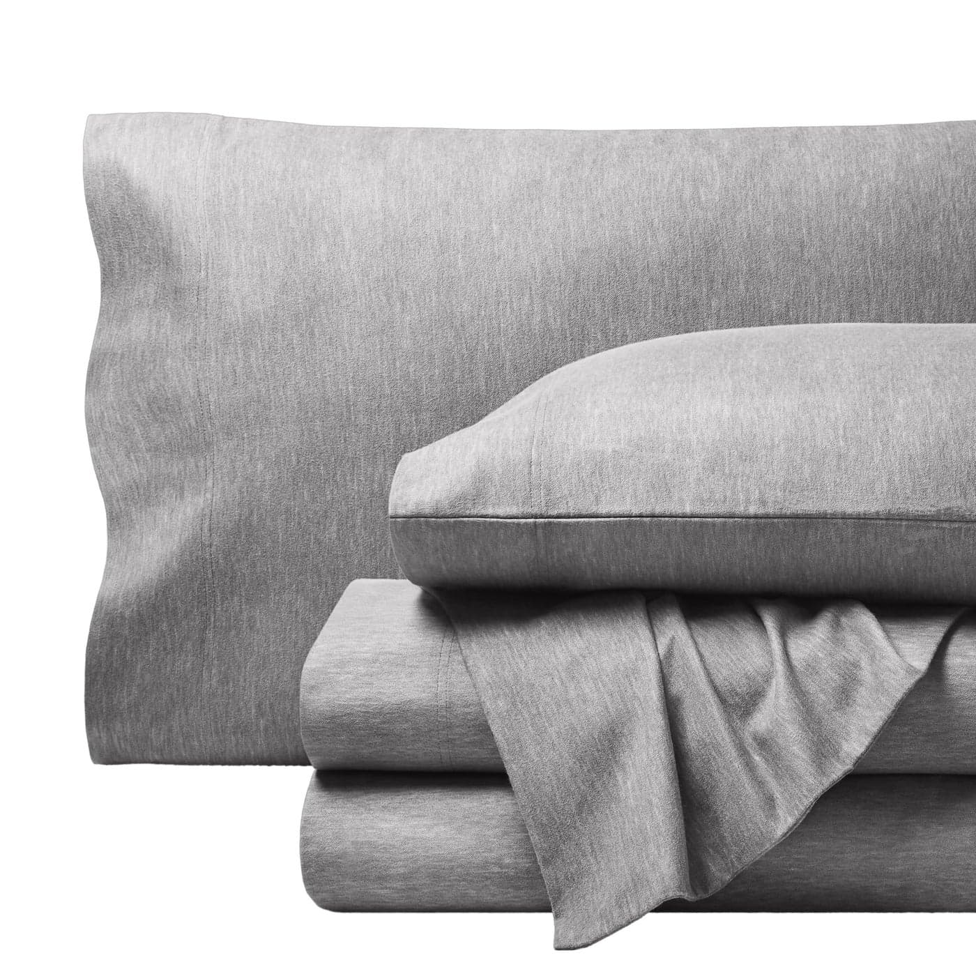 Bare Home Flannel Sheet Set 100 Cotton Velvety Soft Heavyweight Double Brushed Flannel Deep Pocket Twin XL Heathered Light Grey
