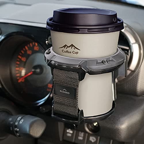 LITTLEMOLE Car Cup Holder with Hook, Adjustable Car Air Vent Cup Mount, Universal Drink Clip-on Holder Soft Drink Water Coffee Bottle Stand