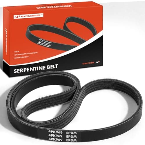 A-Premium Serpentine Belt 38.14 In For Dodge, BMW, Kia, Mercedes-Benz, Chrysler, Mitsubishi & Plymouth Cars - Grand Caravan, 330e, 330e xDrive, X5, 530e, 530e xDrive, X3, 745e xDrive