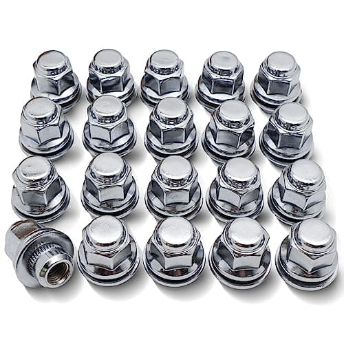 20PCS M12x1.5 Lug Nuts - 13/16" 21mm Hex - Chrome Factory Style Wheel Nut for Lexus ES350 RX350 IS300 CT200h HS250h GS450h GS450, Toyota Camry Corolla Avalon Highlander Prius Sienna 611-211 611-117