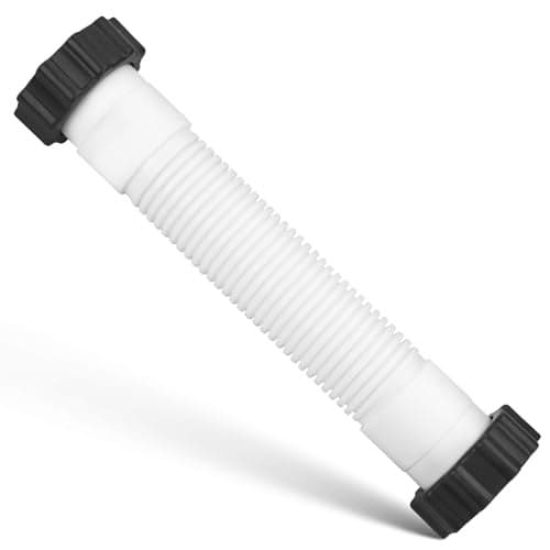 Alocs 11763 Pool Sand Filter Pump Hose Replacement for Intex Sand Filter Pumps & Saltwater Systems, 10 Inch Sand Filter Interconnecting Hose, White