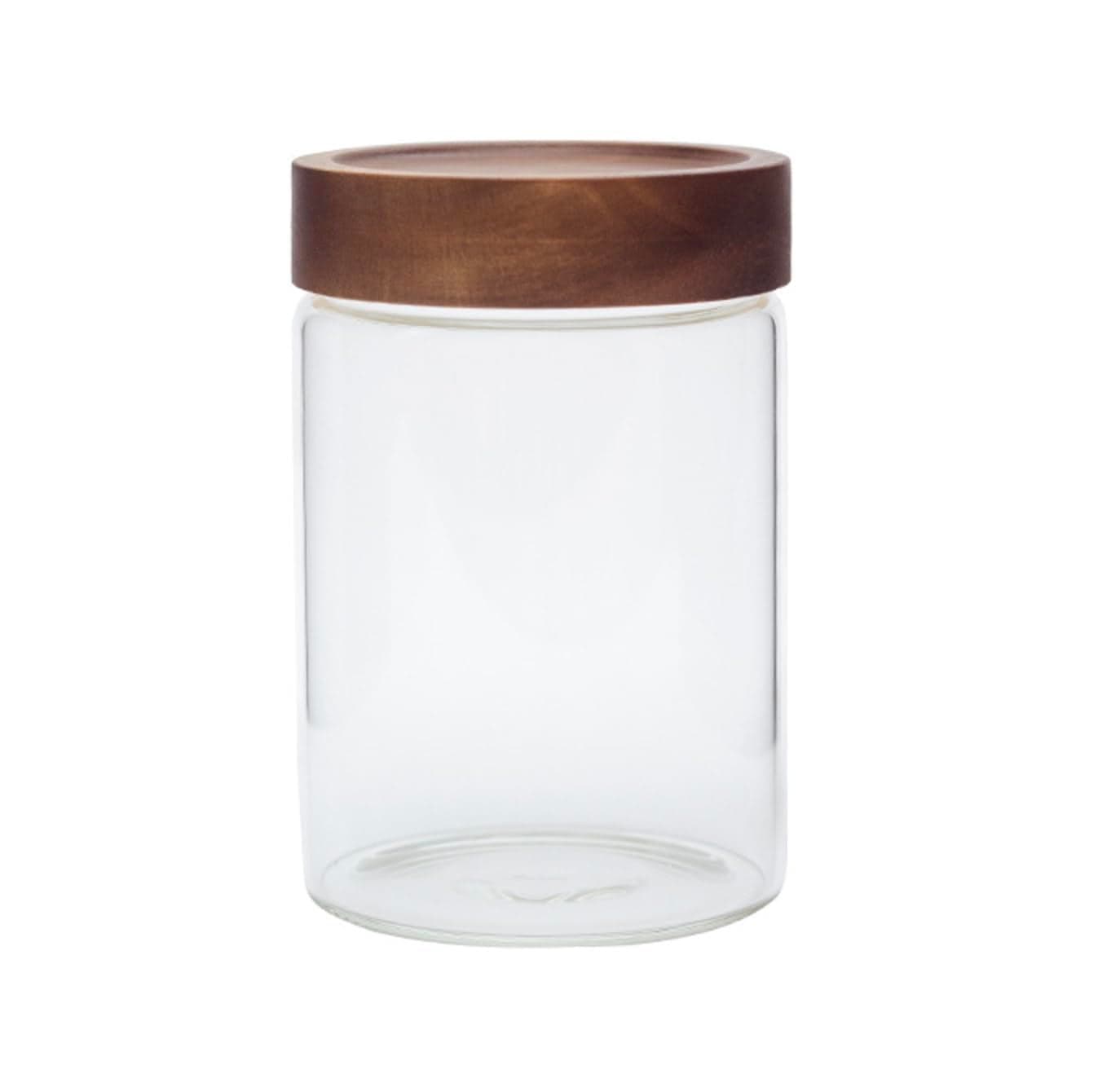 HOMIES 1 Piece Glass Jar with Airtight Lid, Glass Storage with Screw Lid,Coffee Bean Storage,Storage Container For Flour,Sugar,Spices,Tea,wide mouth Leak proof Spice Jar (700ML)