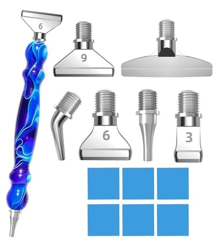 Hailivike 14PCS Purple Threaded Diamond Painting Pen Tools Upgraded Stainless Steel Tips Diamond Art Pen No Loosen