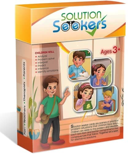 Solution Seekers Problem Solving Scenarios for Kids Autism Learning Materials Speech Therapy Materials Emotional Regulation and Reasoning Skills Therapy Cards for Therapists and ASD Kids