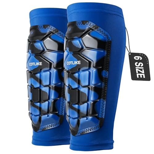 Soccer Shin Guards Kids Youth Ski Shin Guard Sleeves for Boys Girls Adults Men Women Protective Soccer Equipment for 218 Years Old Boys Girls High Impact Resistant Breathable ComfortableBlueXXS