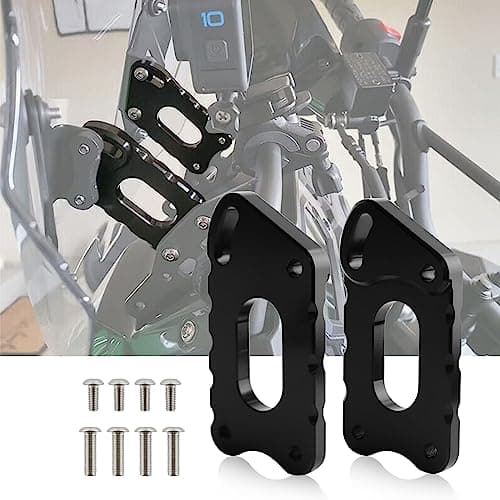 PACEWALKER CNC Adjuster Windshield Risers for Kawasaki KLR650 2022 2023 2024 Motorcycle Windshield Bracket Adjustable Angle Heightening