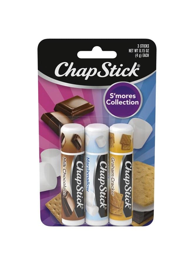 S'more Collection Variety Pack Lip Balm Tube, Lip Care, 0.15 Ounce (Pack of 3)