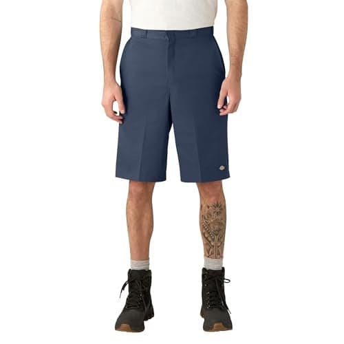 Dickies Men’s 13-Inch Loose Fit Work Shorts – Durable Outdoor Uniform Shorts with Multi-Pockets for Men on The Job, Navy, 40 US