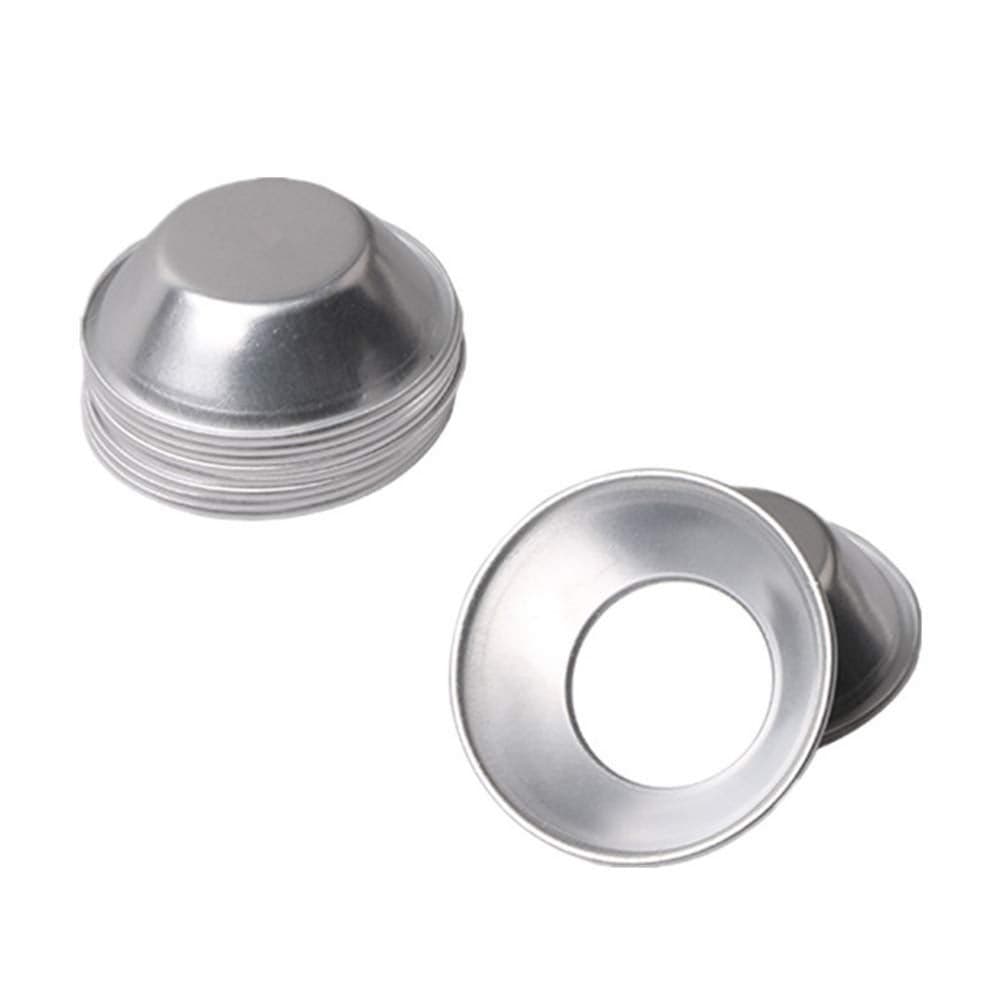 25Pack Egg Tart Molds Tiny Pie Tartlets Dessert Mold Pans Tin Puto Cup Bakeware Cake Cookie Mold Round Resuable Nonstick Aluminum
