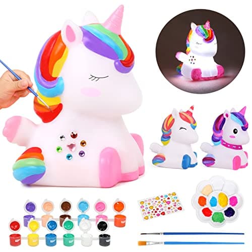 dededa Paint Your Own Unicorn Night Light Art Kit Arts and Crafts for Kids Ages 48Unicorns Gifts for Girls Painting Kit Unicorn Toys for Kids 4 5 6 7 8 9 10 11 12 1Pc