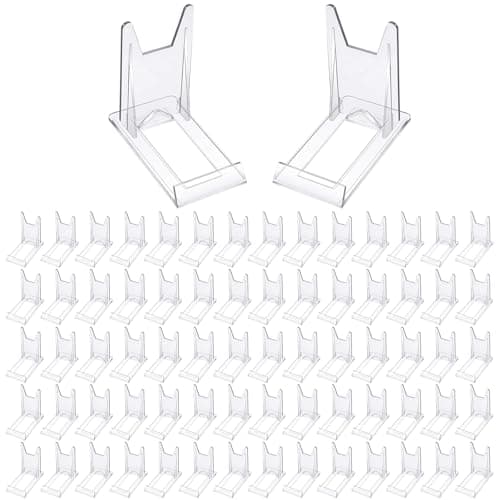 Zonon 10 Pcs Acrylic Adjustable Plate Stands For Display Plastic Stand Holders Picture Plate Holders Clear Mini Easels Stands to Display Pictures for Home Office Supplies Festival Party Decoration