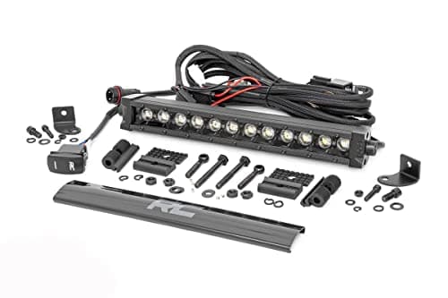 Rough Country 12 Black Series Single Row LED Light Bar White DRL 70712BLDRL