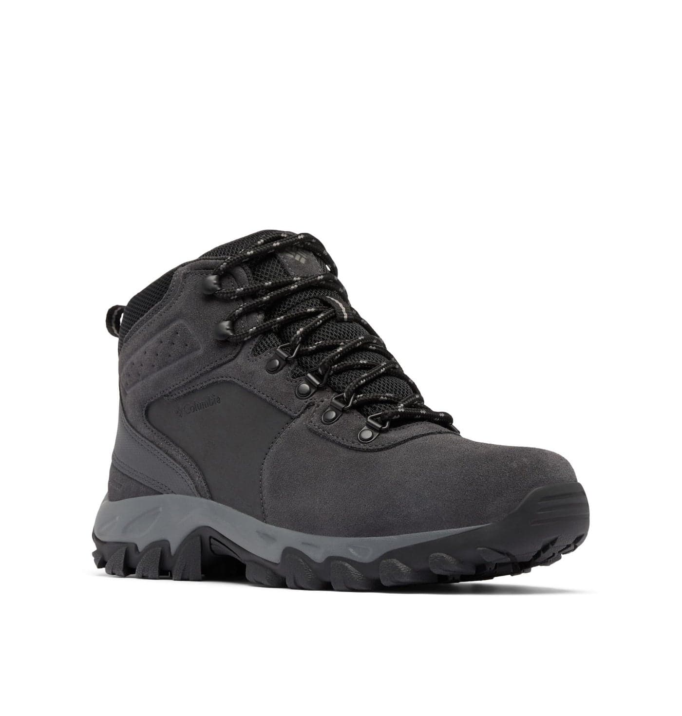 Columbia Men's Newton Ridge Plus II Suede Waterproof, 2024 Shark/Black, 7