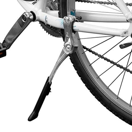 BV Rear Bike Stand for 24"-28" Bikes - Adjustable Bike Kickstand for Adult Bike with 8 Height Levels, Non-Slip Foot & Clamp Grip - Weather-Resistant Aluminum Alloy Bicycle Stand for Road, Mountain BMX