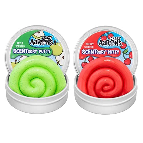 Crazy Aaron’s SCENTsory® Thinking Putty® Bundle - Crisp Apple and Very Cherry - Made in USA