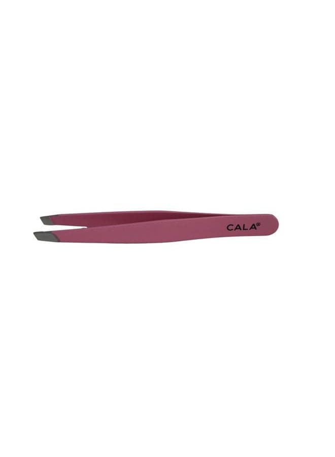 Pro pink slanted tweezers