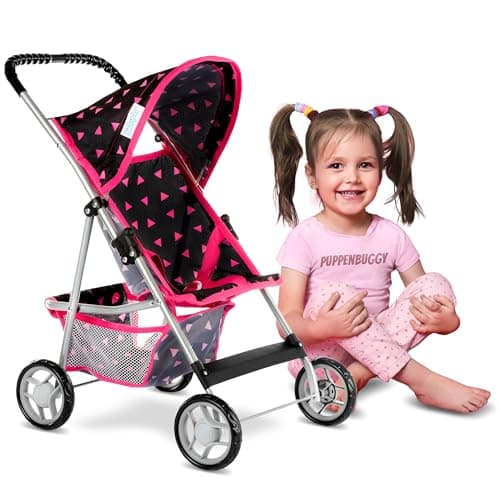 Baby Doll Stroller Pram for Girls Umbrella Stroller for Kids Lightweight Play Carriage for Ages 2 Years Baby Doll Accessories with Storage 2205Inch Handle Height Model KP0280R