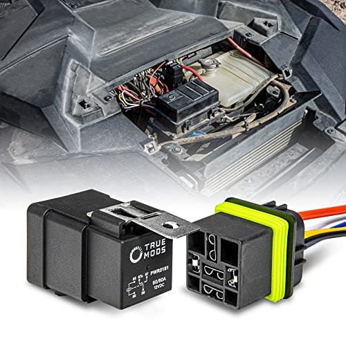 True MODS 1 Pack 5Pin 12V Bosch Style Waterproof Relay Kit Harness Socket 12 AWG Hot Wires SPDT 6080 Amp 12 Volt Automotive Marine Relays for Boats Auto Fan Cars